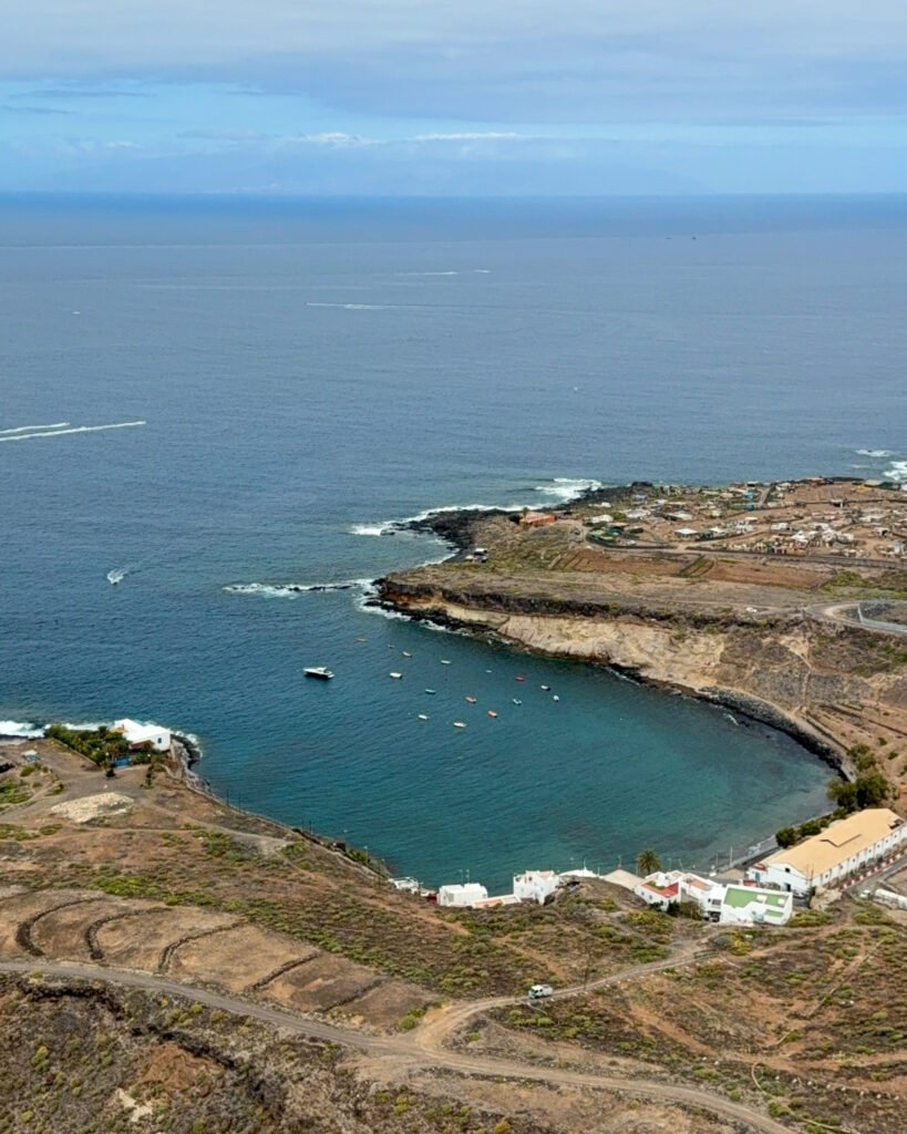 view of the bay on the costa adeje coast of tenerife