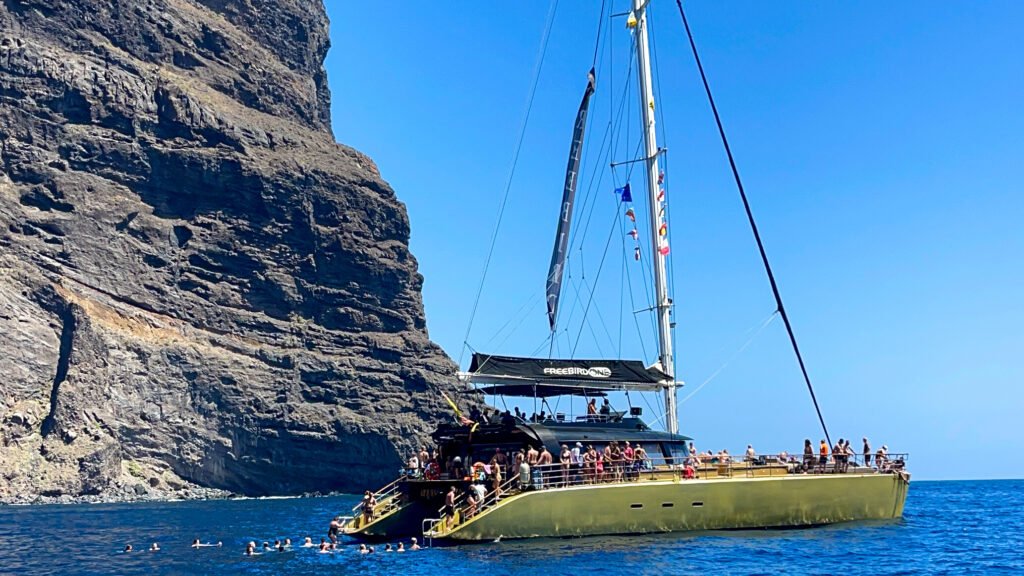 Los Gigantes cliffs seen from the ocean - Tenerife attractions - catamaran cruise