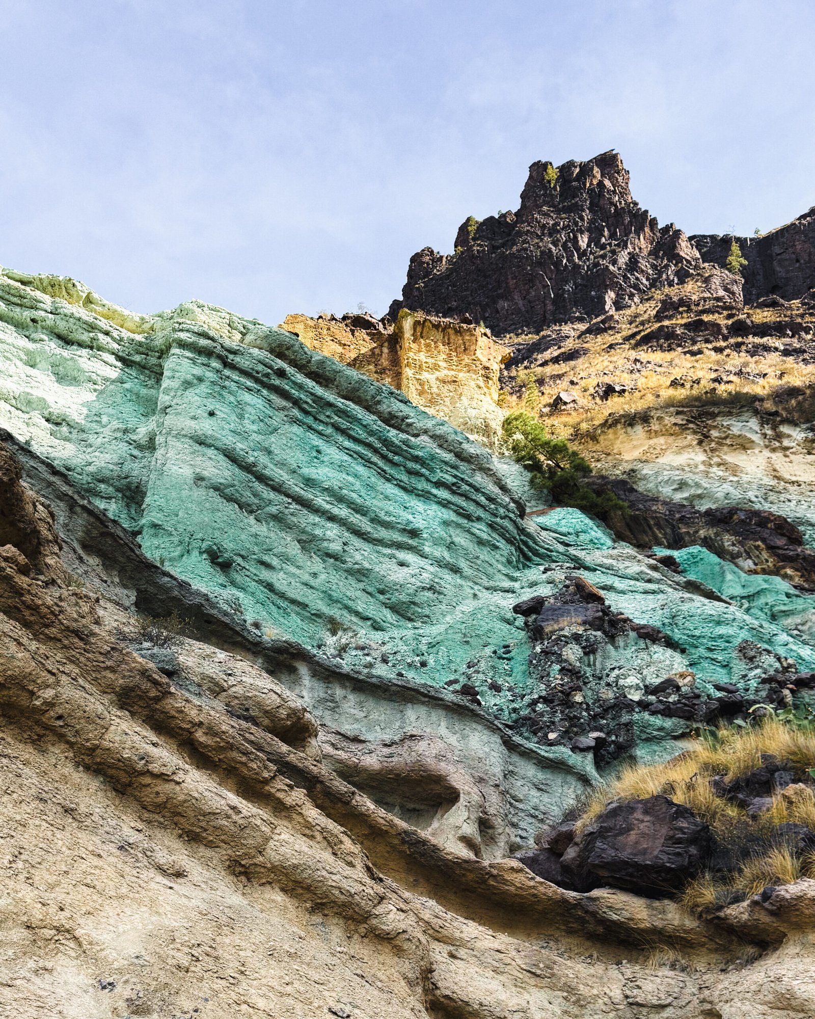 błękitne skały na gran canarii