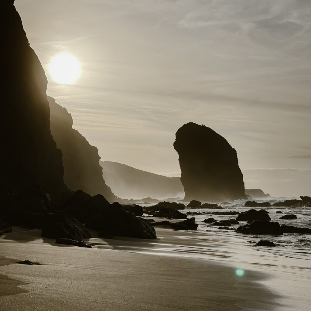 fuerteventura beach at sunset