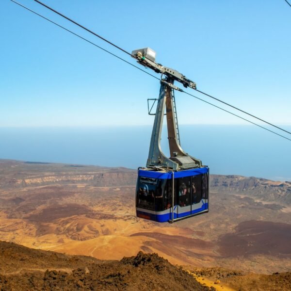 Wjazd na wulkna Teide kolejka