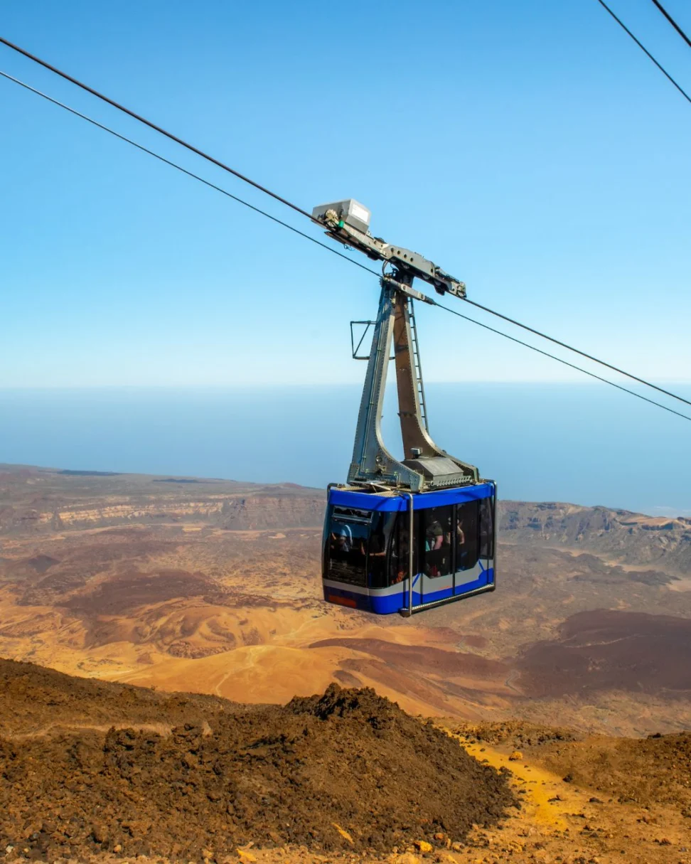 Wjazd na wulkna Teide kolejka