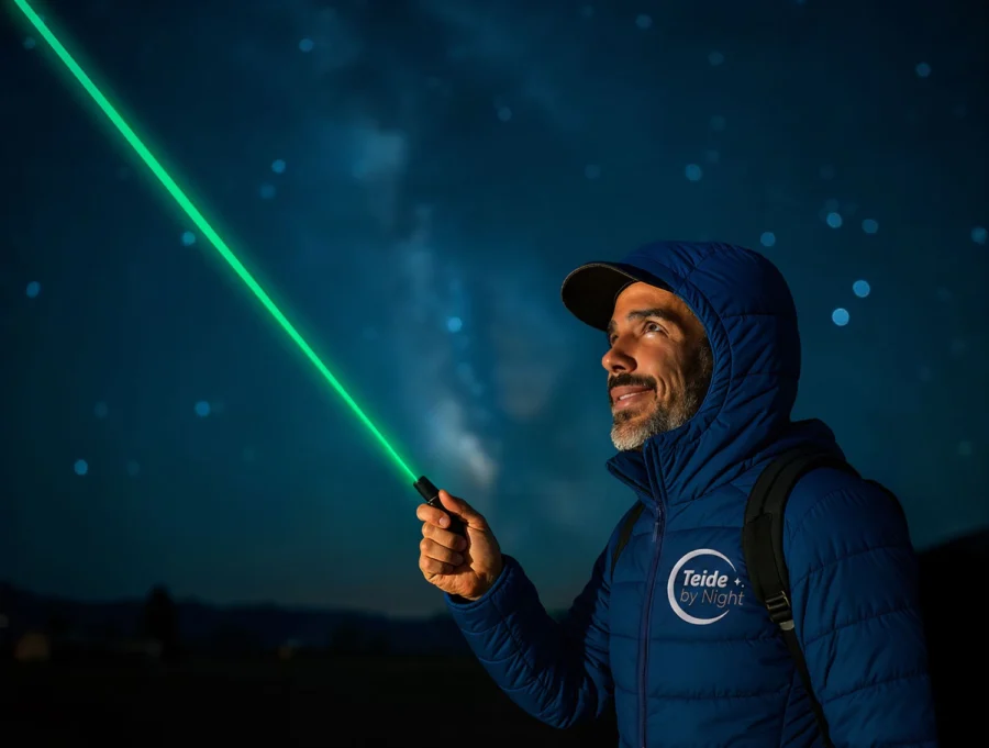 Przewodnik Starlight pokazuje gwiazdy na Teide